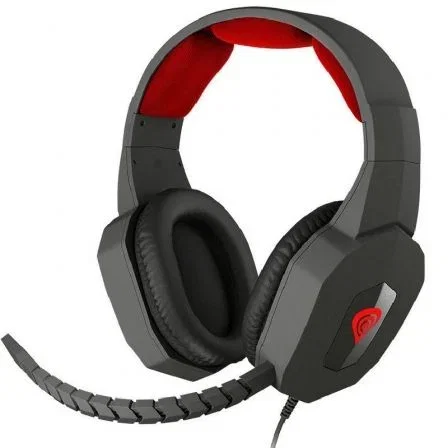 GENESIS H59 Auriculares Gaming de Diadema con Micrófono, Negro y Rojo